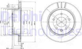 Delphi BG3542 - Тормозной диск autospares.lv