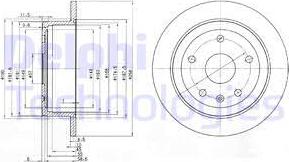 Delphi BG3554 - Тормозной диск autospares.lv