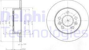 Delphi BG3552 - Тормозной диск autospares.lv