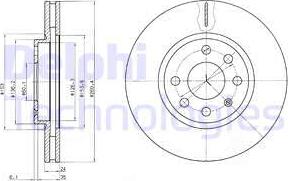 Delphi BG3569C - Тормозной диск autospares.lv