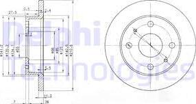 Delphi BG3561 - Тормозной диск autospares.lv