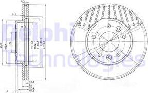 Delphi BG3563 - Тормозной диск autospares.lv