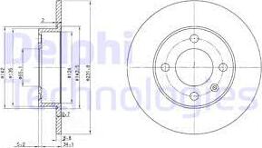 Delphi BG3505 - Тормозной диск autospares.lv