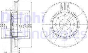 Delphi BG3501C - Тормозной диск autospares.lv