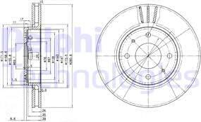 Delphi BG3501 - Тормозной диск autospares.lv