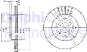 Delphi BG3519C - Тормозной диск autospares.lv