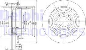 Delphi BG3515C - Тормозной диск autospares.lv