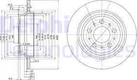 Delphi BG3515 - Тормозной диск autospares.lv