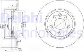 Delphi BG3518 - Тормозной диск autospares.lv