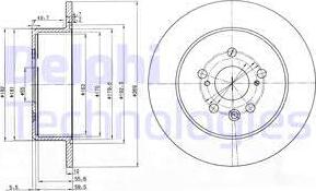 Delphi BG3583 - Тормозной диск autospares.lv