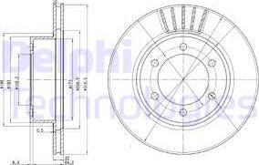 Delphi BG3535 - Тормозной диск autospares.lv