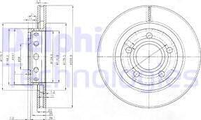 Delphi BG3525 - Тормозной диск autospares.lv