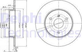 Delphi BG3526 - Тормозной диск autospares.lv