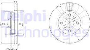 Delphi BG3520 - Тормозной диск autospares.lv