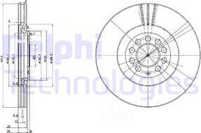 Delphi BG3528C - Тормозной диск autospares.lv