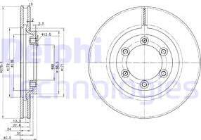 Delphi BG3523 - Тормозной диск autospares.lv