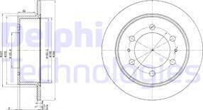 Delphi BG3522 - Тормозной диск autospares.lv