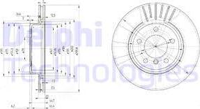 Delphi BG3527 - Тормозной диск autospares.lv