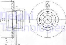Delphi BG3699 - Тормозной диск autospares.lv