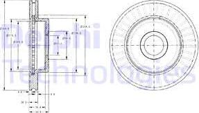 Delphi BG3659 - Тормозной диск autospares.lv