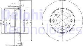 Delphi BG3653C - Тормозной диск autospares.lv