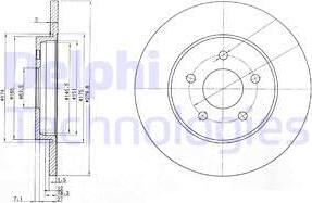 Delphi BG3663 - Тормозной диск autospares.lv