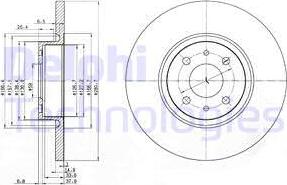 Delphi BG3600 - Тормозной диск autospares.lv