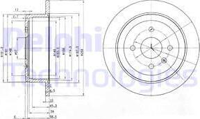 Delphi BG3615 - Тормозной диск autospares.lv