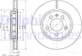 Delphi BG3611 - Тормозной диск autospares.lv