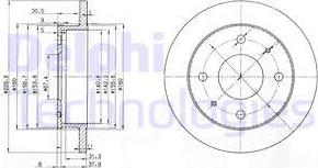 Delphi BG3618 - Тормозной диск autospares.lv