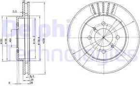Delphi BG3612 - Тормозной диск autospares.lv