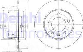 Delphi BG3681C - Тормозной диск autospares.lv