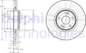 Delphi BG3688 - Тормозной диск autospares.lv