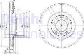 Delphi BG3682 - Тормозной диск autospares.lv