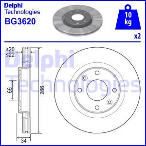 Delphi BG3620 - Тормозной диск autospares.lv