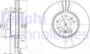 Delphi BG3628 - Тормозной диск autospares.lv