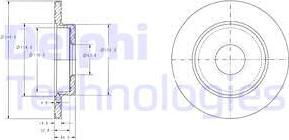 Delphi BG3673 - Тормозной диск autospares.lv