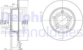 Delphi BG3672 - Тормозной диск autospares.lv