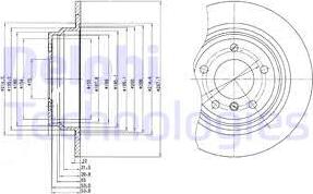 Delphi BG3044 - Тормозной диск autospares.lv