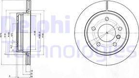 Delphi BG3041C - Тормозной диск autospares.lv
