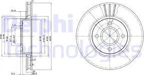 Delphi BG3056 - Тормозной диск autospares.lv