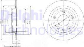 Delphi BG3084 - Тормозной диск autospares.lv