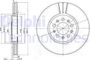 Delphi BG3035 - Тормозной диск autospares.lv