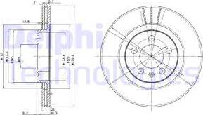 Delphi BG3036C-18B1 - Тормозной диск autospares.lv