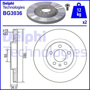 Delphi BG3036-C - Тормозной диск autospares.lv