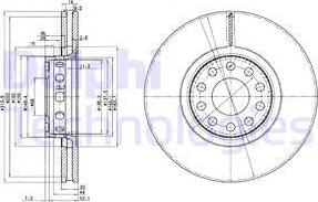 Delphi BG3033 - Тормозной диск autospares.lv