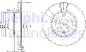 Delphi BG3025 - Тормозной диск autospares.lv