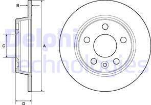 Delphi BG3026 - Тормозной диск autospares.lv