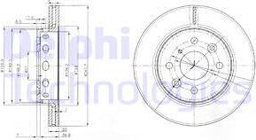 Delphi BG3074 - Тормозной диск autospares.lv