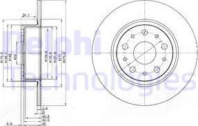 Delphi BG3076 - Тормозной диск autospares.lv